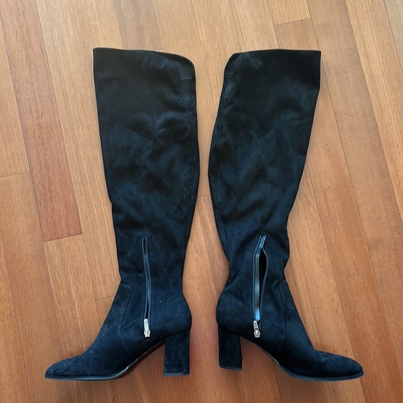 Marc Fisher Charlotte Over the Knee Boot Black Suede - Picture 2 of 6